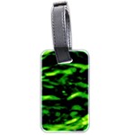 Green  Waves Abstract Series No3 Luggage Tag (two sides) Back