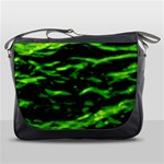 Green  Waves Abstract Series No3 Messenger Bag Front