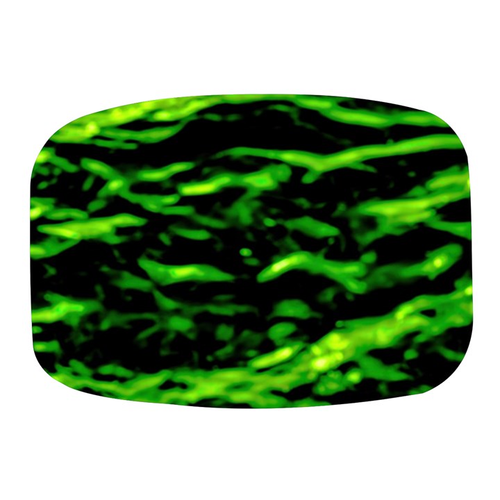 Green  Waves Abstract Series No3 Mini Square Pill Box