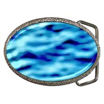 Blue Waves Abstract Series No4 Belt Buckles Front