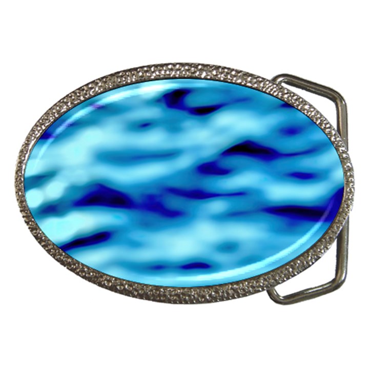 Blue Waves Abstract Series No4 Belt Buckles