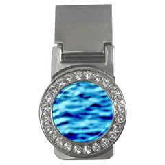 Blue Waves Abstract Series No4 Money Clips (cz)  by DimitriosArt