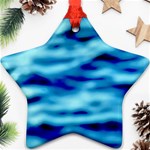 Blue Waves Abstract Series No4 Star Ornament (Two Sides) Front