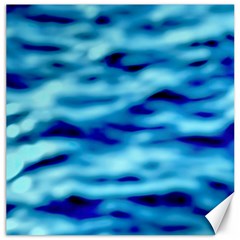 Blue Waves Abstract Series No4 Canvas 16  X 16  by DimitriosArt