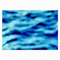 Blue Waves Abstract Series No4 Large Glasses Cloth by DimitriosArt