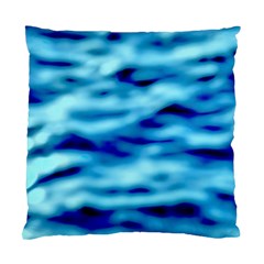 Blue Waves Abstract Series No4 Standard Cushion Case (two Sides) by DimitriosArt