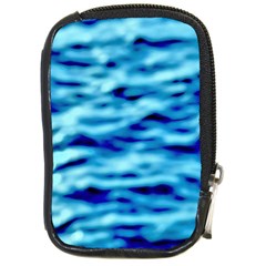 Blue Waves Abstract Series No4 Compact Camera Leather Case by DimitriosArt