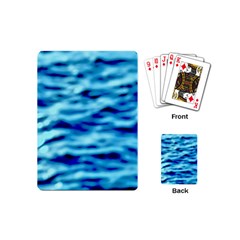 Blue Waves Abstract Series No4 Playing Cards Single Design (mini) by DimitriosArt