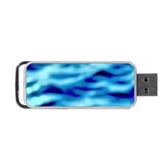 Blue Waves Abstract Series No4 Portable Usb Flash (two Sides) by DimitriosArt