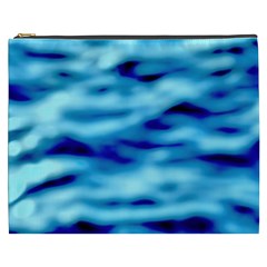 Blue Waves Abstract Series No4 Cosmetic Bag (xxxl) by DimitriosArt