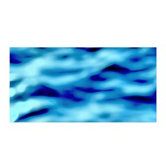 Blue Waves Abstract Series No4 Satin Wrap by DimitriosArt