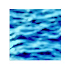 Blue Waves Abstract Series No4 Small Satin Scarf (square) by DimitriosArt