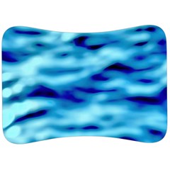 Blue Waves Abstract Series No4 Velour Seat Head Rest Cushion by DimitriosArt