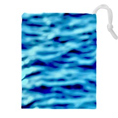 Blue Waves Abstract Series No4 Drawstring Pouch (4xl) by DimitriosArt