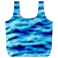 Blue Waves Abstract Series No4 Full Print Recycle Bag (xxl) by DimitriosArt