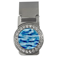 Blue Waves Abstract Series No5 Money Clips (cz)  by DimitriosArt