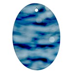 Blue Waves Abstract Series No5 Oval Ornament (Two Sides) Back