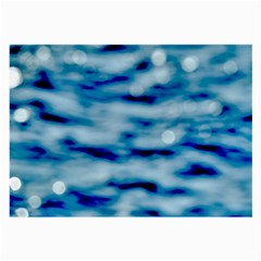 Blue Waves Abstract Series No5 Large Glasses Cloth by DimitriosArt