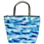 Blue Waves Abstract Series No5 Bucket Bag Front