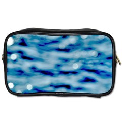 Blue Waves Abstract Series No5 Toiletries Bag (one Side) by DimitriosArt