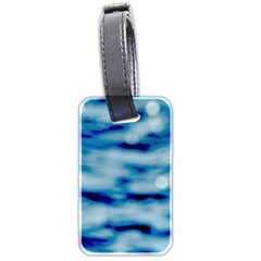 Blue Waves Abstract Series No5 Luggage Tag (two Sides) by DimitriosArt