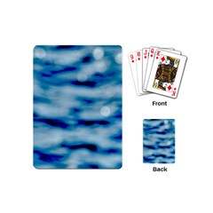 Blue Waves Abstract Series No5 Playing Cards Single Design (mini) by DimitriosArt