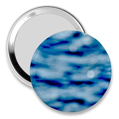 Blue Waves Abstract Series No5 3  Handbag Mirrors by DimitriosArt