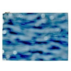 Blue Waves Abstract Series No5 Cosmetic Bag (xxl) by DimitriosArt