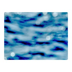 Blue Waves Abstract Series No5 Double Sided Flano Blanket (mini)  by DimitriosArt