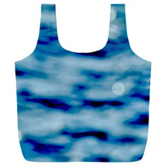 Blue Waves Abstract Series No5 Full Print Recycle Bag (xxxl) by DimitriosArt