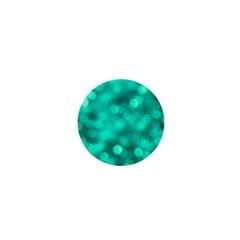 Light Reflections Abstract No9 Turquoise 1  Mini Buttons by DimitriosArt