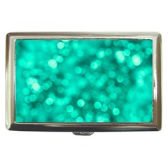 Light Reflections Abstract No9 Turquoise Cigarette Money Case by DimitriosArt