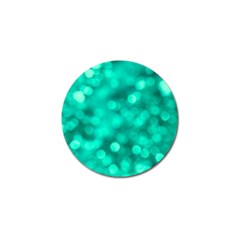 Light Reflections Abstract No9 Turquoise Golf Ball Marker by DimitriosArt