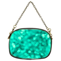 Light Reflections Abstract No9 Turquoise Chain Purse (two Sides) by DimitriosArt