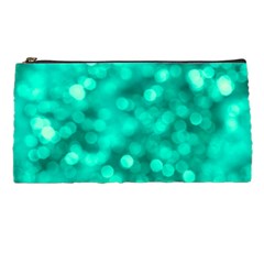 Light Reflections Abstract No9 Turquoise Pencil Case by DimitriosArt