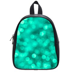 Light Reflections Abstract No9 Turquoise School Bag (small) by DimitriosArt