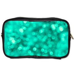 Light Reflections Abstract No9 Turquoise Toiletries Bag (two Sides) by DimitriosArt