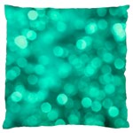 Light Reflections Abstract No9 Turquoise Large Cushion Case (Two Sides) Back