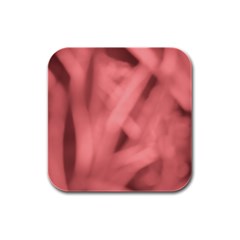 Red Flames Abstract No2 Rubber Square Coaster (4 Pack) by DimitriosArt