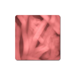 Red Flames Abstract No2 Square Magnet by DimitriosArt