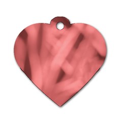 Red Flames Abstract No2 Dog Tag Heart (two Sides) by DimitriosArt