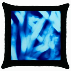 Blue Abstract 2 Throw Pillow Case (black) by DimitriosArt