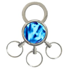 Blue Abstract 2 3-ring Key Chain by DimitriosArt