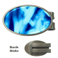 Blue Abstract 2 Money Clips (oval)  by DimitriosArt