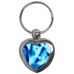 Blue Abstract 2 Key Chain (heart) by DimitriosArt