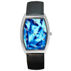 Blue Abstract 2 Barrel Style Metal Watch by DimitriosArt