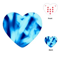 Blue Abstract 2 Playing Cards Single Design (heart) by DimitriosArt