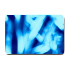 Blue Abstract 2 Small Doormat  by DimitriosArt