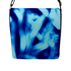 Blue Abstract 2 Flap Closure Messenger Bag (l) by DimitriosArt