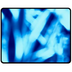 Blue Abstract 2 Double Sided Fleece Blanket (medium)  by DimitriosArt